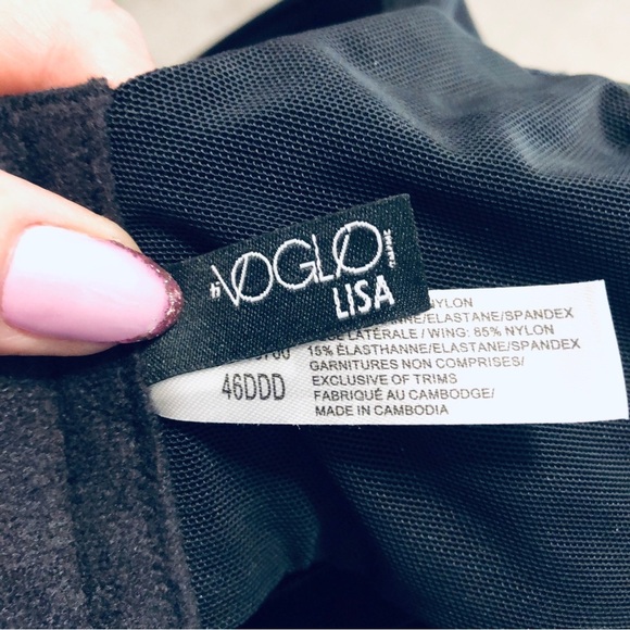 Pennington’s TiVoglio Lisa Black Padded T-shirt Bra 46 DDD multi-way 🆕 - Picture 10 of 13